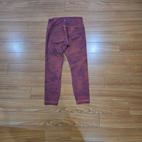 Ladies Wunder Train HR Crop crackle glaze orange tights - Picture 4 of 4